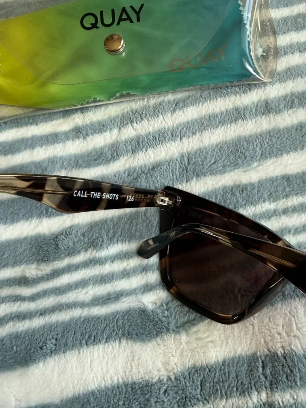 Quay Call The Shots Square Cat Eye Tortoise Brown Sunglasses